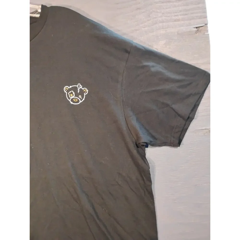Dream Clothing Men's Black T-Shirt XLarge Bear Graphic Cotton Great Condition - Picture 5 of 14